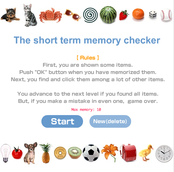 Memory check. Check your Memory game.
