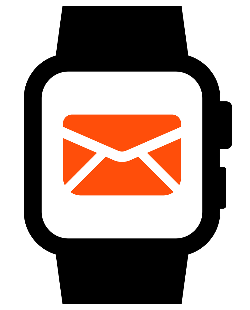 WEAR OS - Lo nuevo de Google para relojes Bigstock-Email-in-smartwatch-icon-80963036