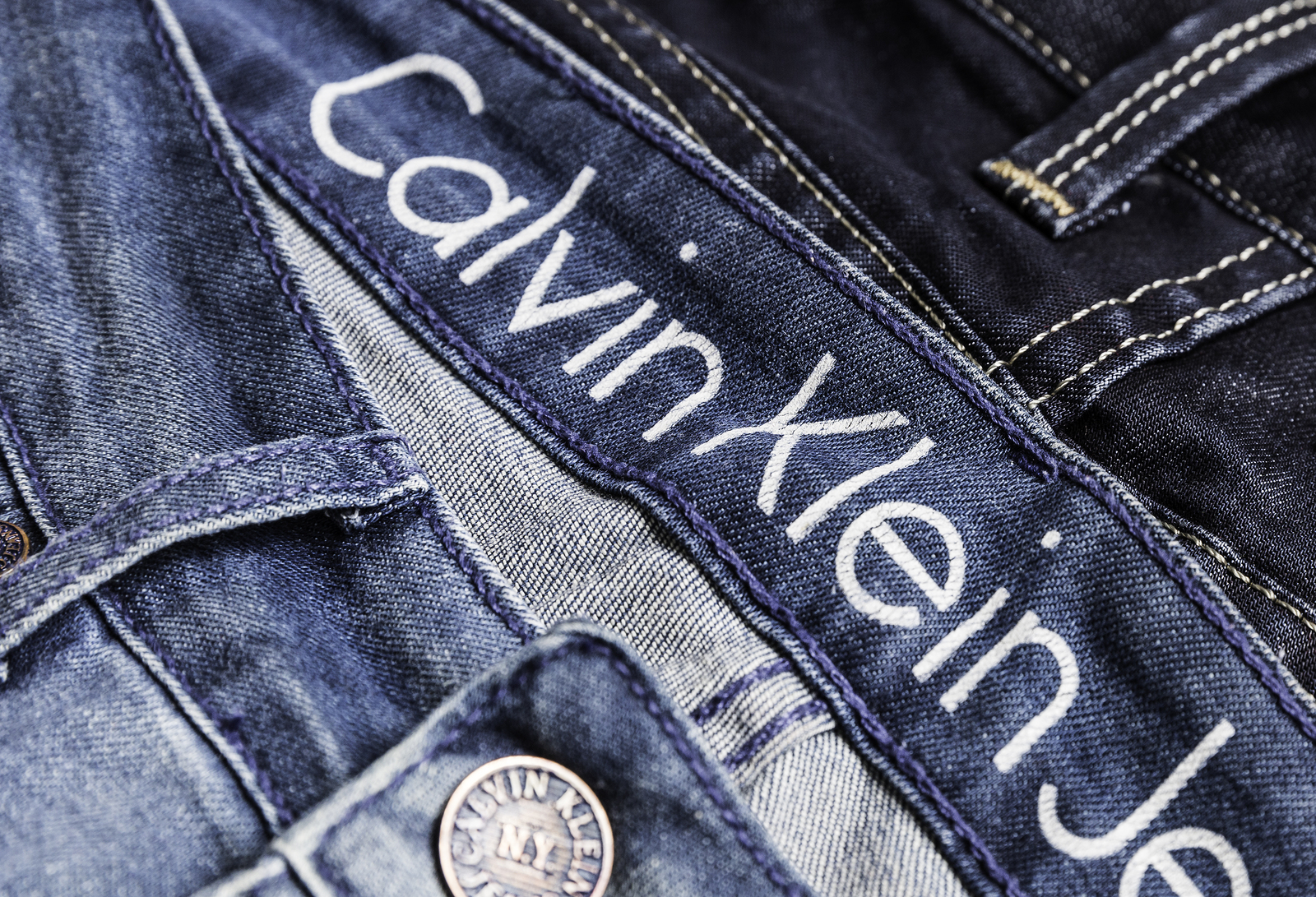 SAO PAULO, BRAZIL - CIRCA JULY: Close up of the Calvin Klein Jea