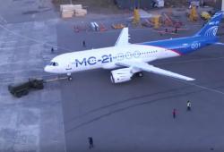 Primer vuelo del MS-21-300 a Moscú. Capura de video.