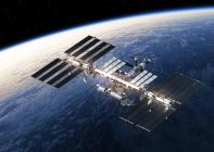 International Space Station Orbiting Earth. 3D Illustration.