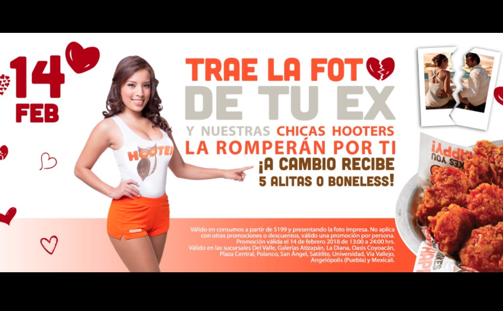 Ahora Hooters te invita a que lleves la foto de tu ex, para que las meseras  la rompan