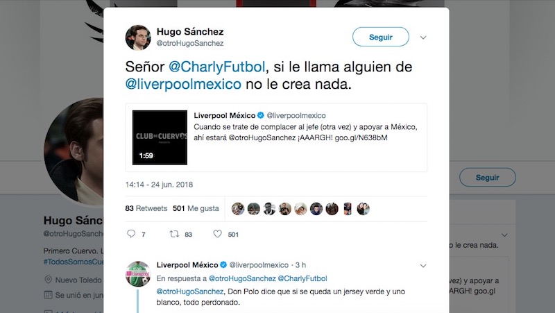 Hugo Sánchez se infiltra en Liverpool para vender jerseys de los Cuervos