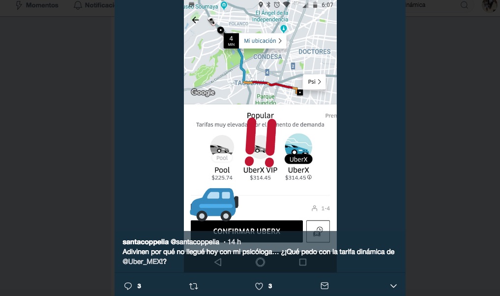 Uber Activa Tarifa Dinámica En Medio De #JuegaMéxico