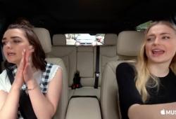 Apple-Carpool Karaoke-Maisie Williams-Sophie Turner
