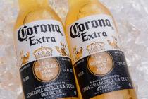 Corona Extra Beer Bottles On Ice