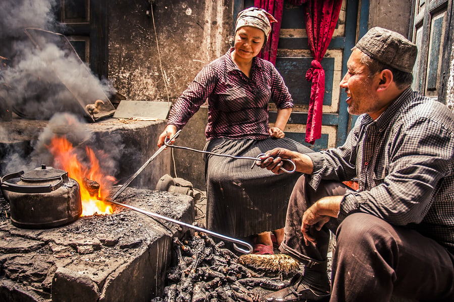 Pareja Uigur. Minoría china