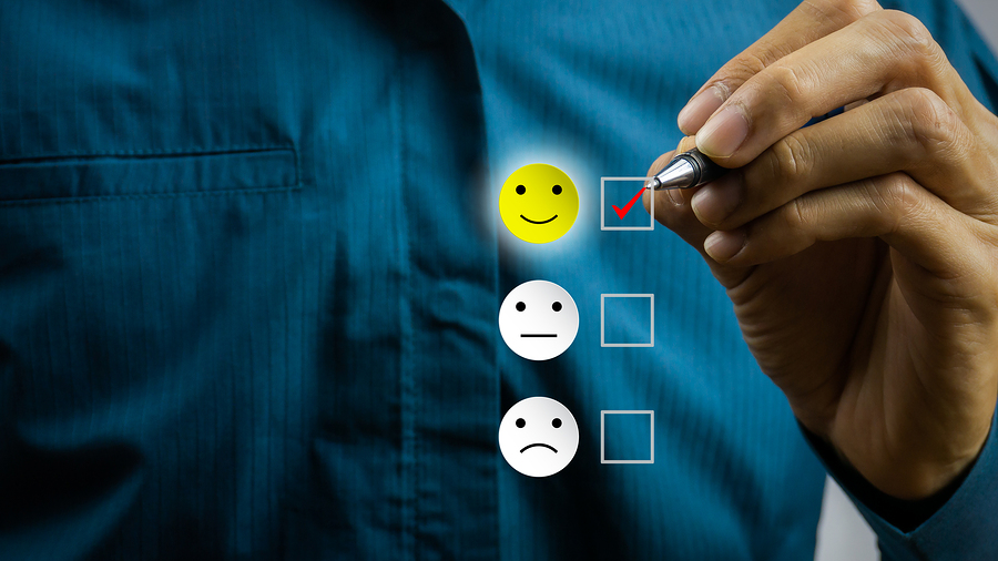Conceptual The Customer Responded To The Survey. The Client Usin