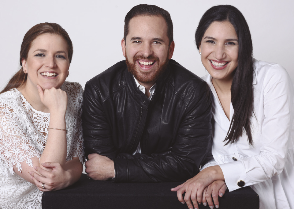 Alejandra Pérez Gómez Cobo, Business Development Sr Director & Partner • Diego Núñez Vázquez, Managing Director & Partner • María Fernanda De Anda Baena, Creative Development Sr Director & Partner.