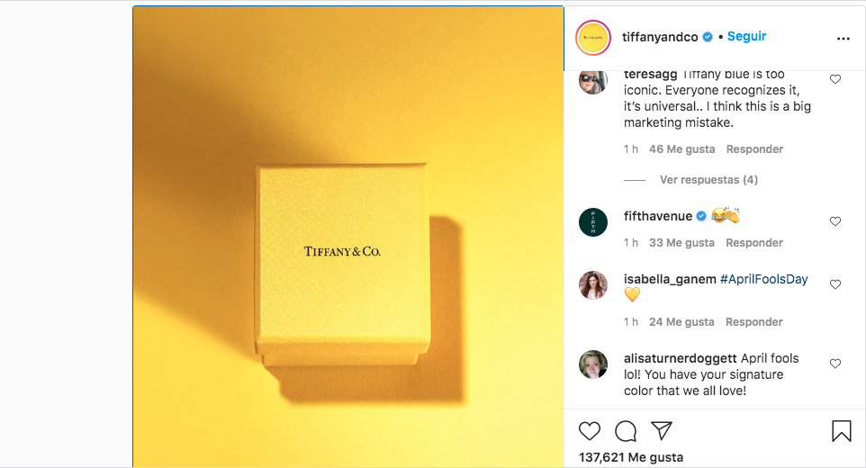 Tiffany&Co. podría estar jugando con sus usuarios