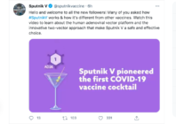 La vacuna rusa intenta romocionar su efectividad desde Twitter