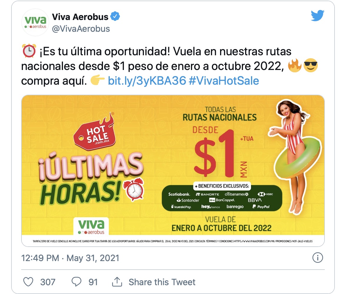 Vuelos por 1 peso Promoción con la que Viva Aerobus quiere conquistar