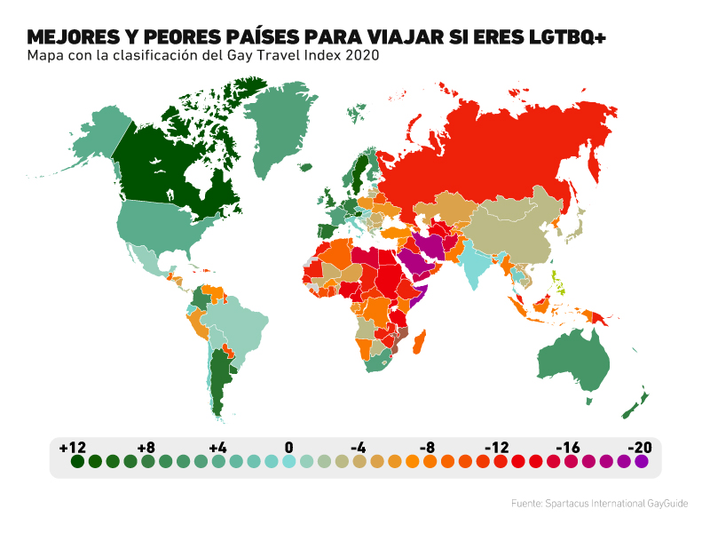 Gráfica del día: Conoce los países más y menos seguros para las personas de la comunidad LGBTQ+