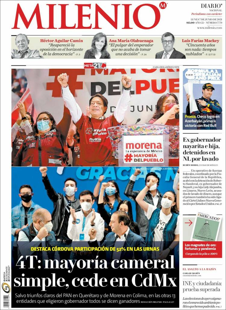 Elecciones en México el resultado en las portadas de los periódicos