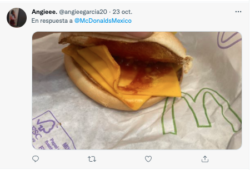 McDonald's hamburguesa sin carne