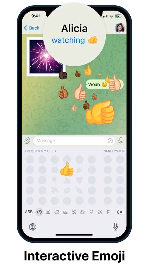 telegram nuevos emojis interactivos