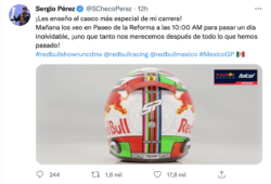casco Checo Pérez
