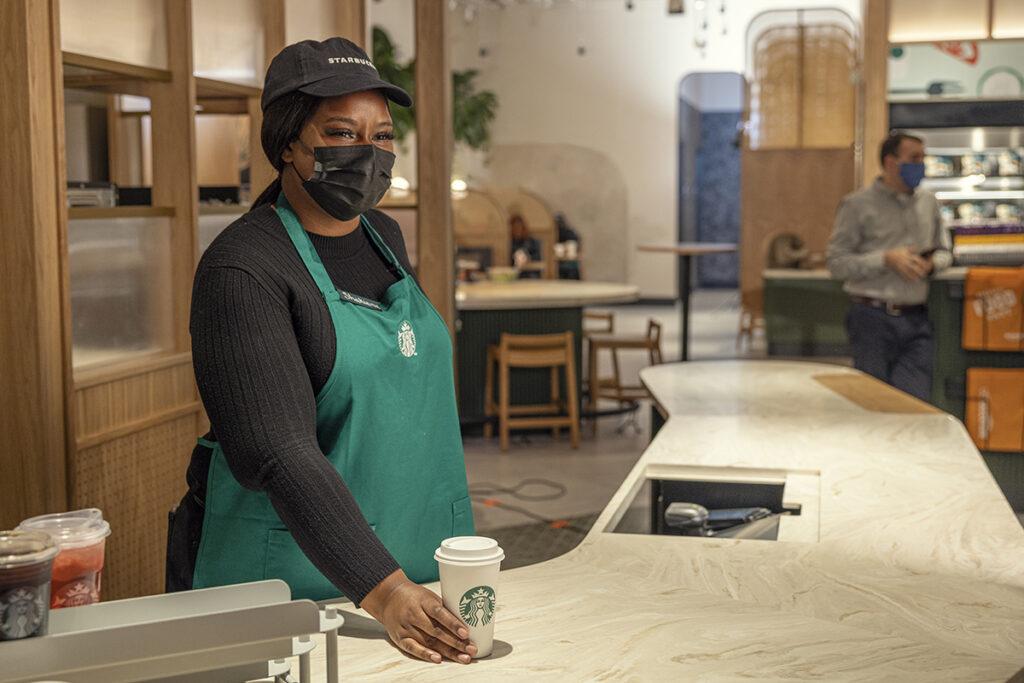 Starbucks uses Amazon Go technology and no longer needs human cashiers