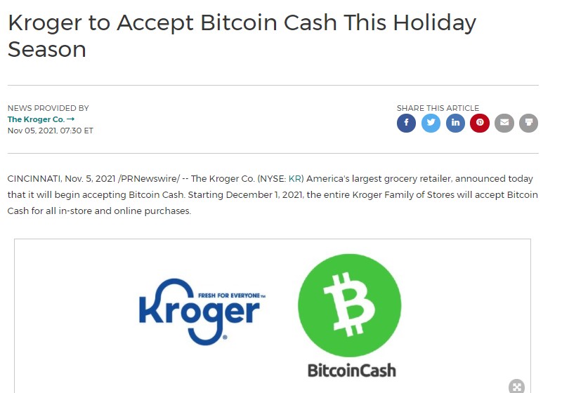 bitcoin cash en kroger es una fake