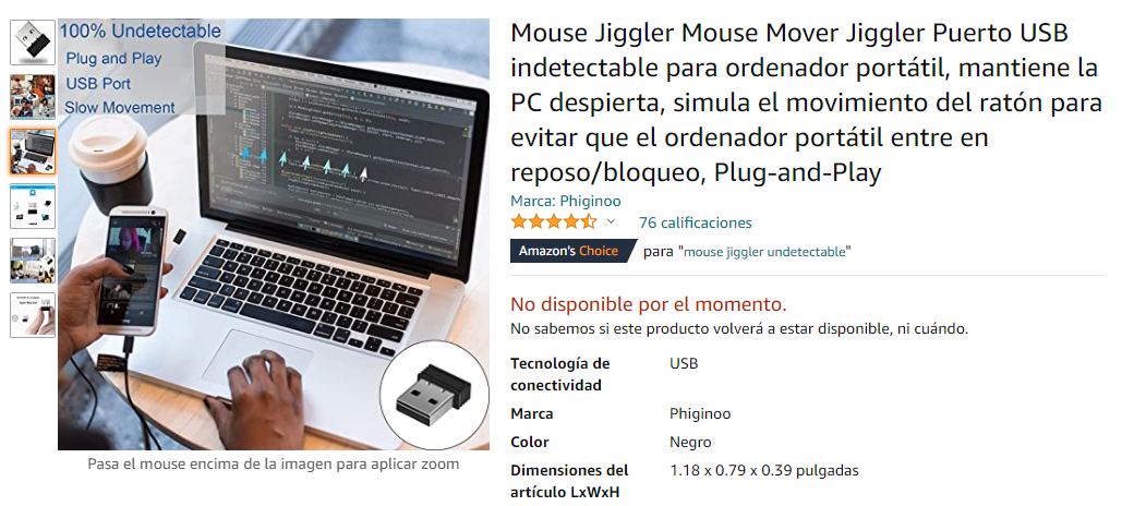 The "mouse jiggler" is all the rage at Amazon, the device to make believe that you are working