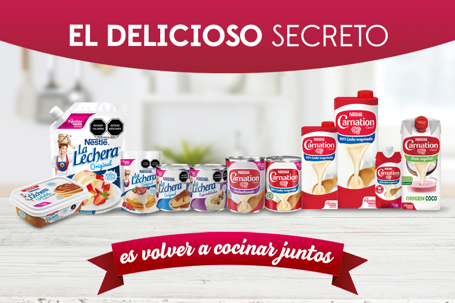 Carnation® and La Lechera® from the Nestlé® group present in the Mexican culinary culture