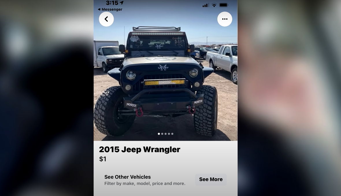 “I bought a Jeep at a peso”;  youtuber joke teaches Facebook seller