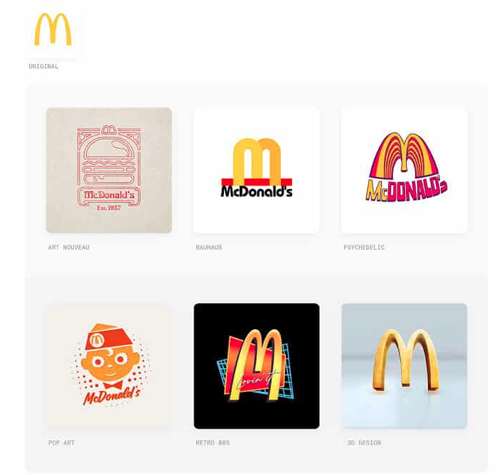 They redesign logos inspired by the most memorable artistic currents