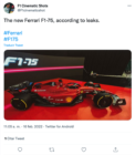 Se filtró la imagen del nuevo Ferrari F1-75