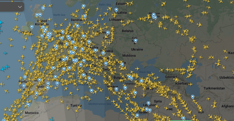 tráfico aéreo Ucrania