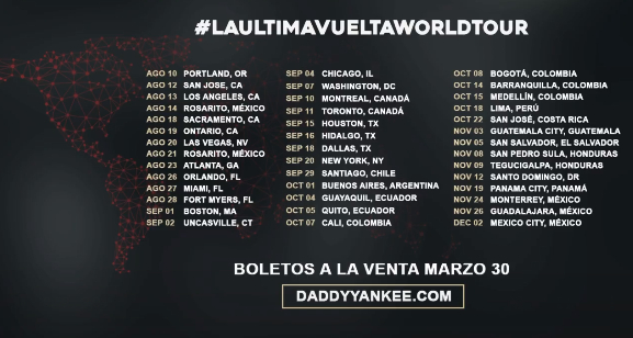 shows de Daddy Yankee en Mexico
