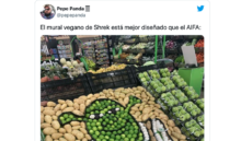Mural de Shrek en supermercado