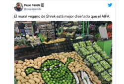 Mural de Shrek en supermercado