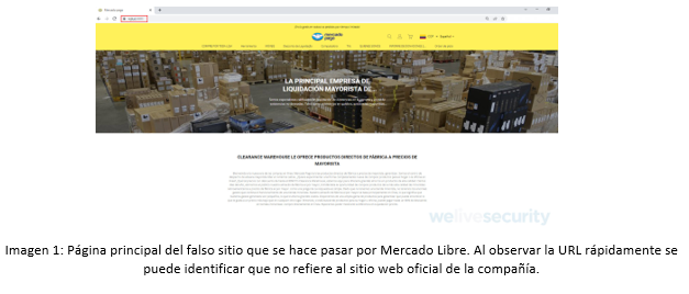 They pretend to be Mercado Libre to scam; copy website design