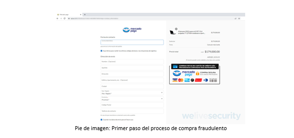They pretend to be Mercado Libre to scam; copy website design