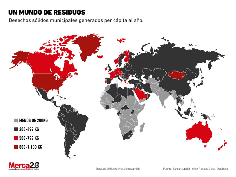 países con más residuos