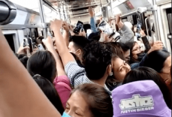 Concierto de Justin Bieber en vagón de Metro CDMX