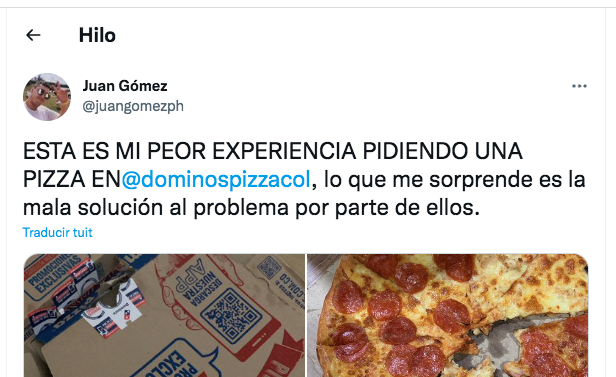 Halla cucaracha en pizza Domino's y aprovecha queja para ganar likes