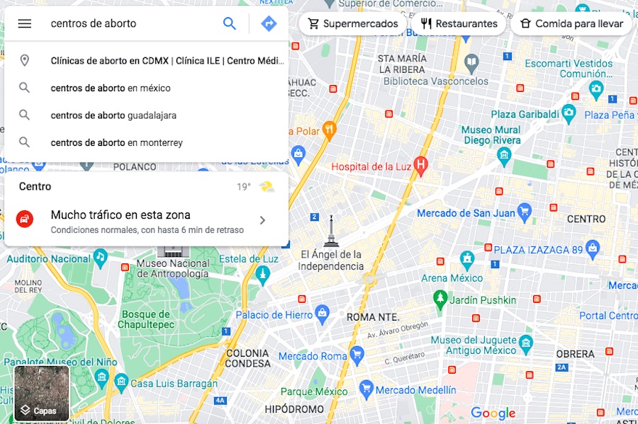 aborto sobrepeso google ubicaciones