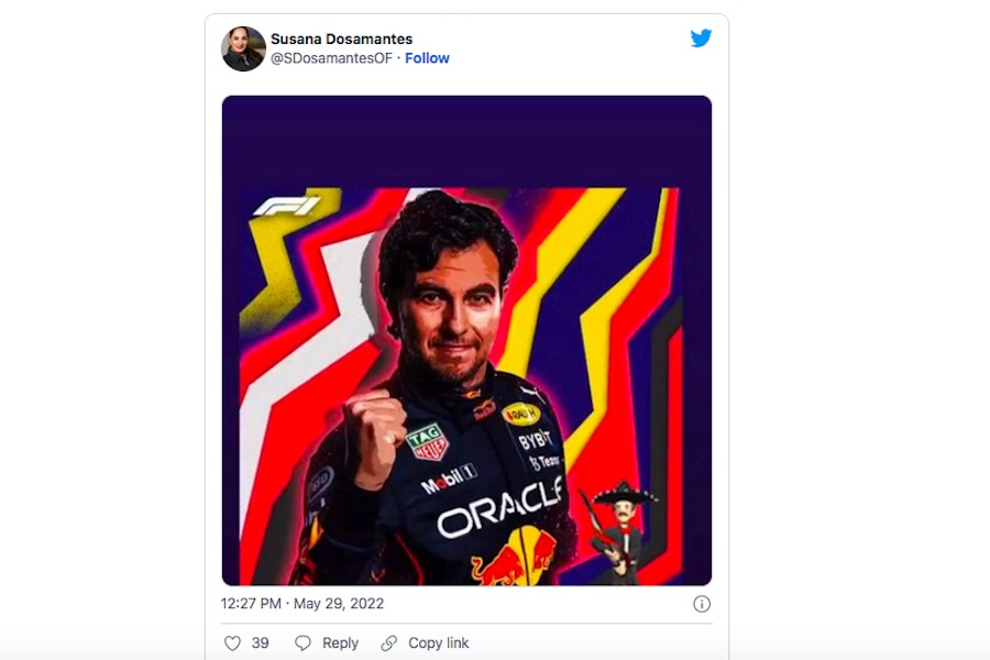 Checo Pérez is a trend; They remind you of a message from Susana Dosamantes Checo Pérez is a trend; They remind you of a message from Susana Dosamantes