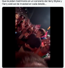 Fan se viraliza por robar show a Harry Style