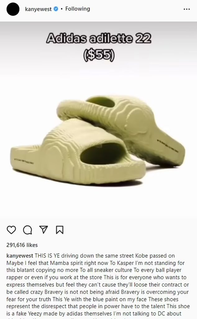 When Kanye West complained about the Adidas Adilette.
