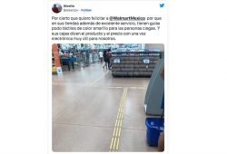 Walmart guías podotáctiles