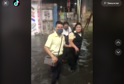 empleados Coppel inundados
