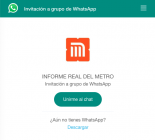 metro grupo WhatsApp