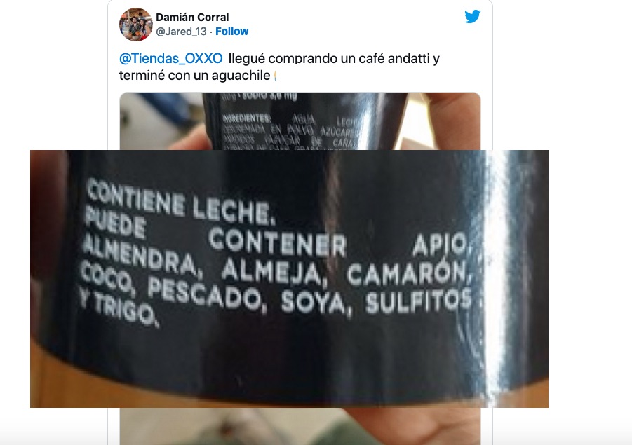 café Andatti Oxxo etiquetado