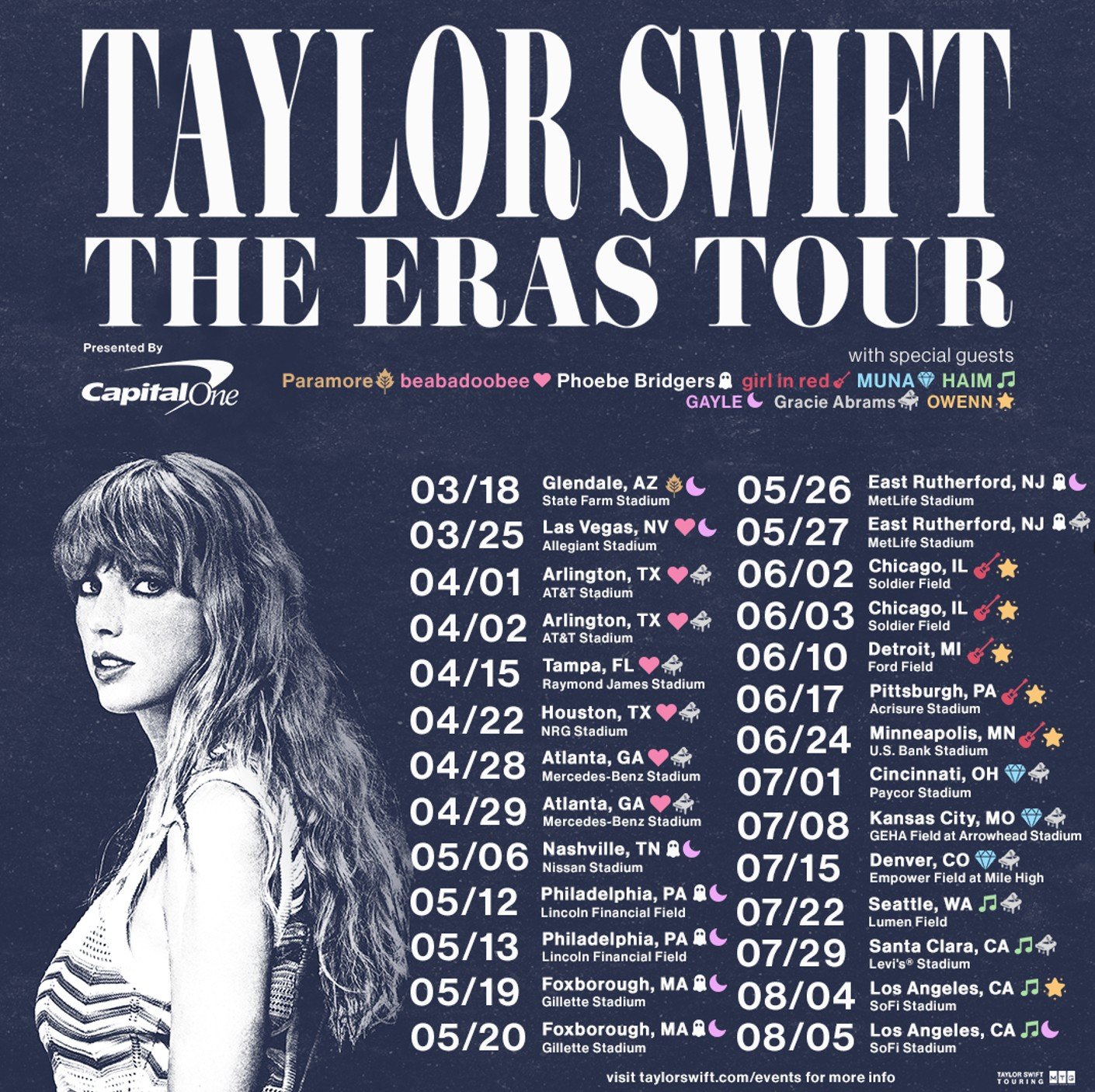 eras tour lista de canciones