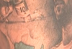 Aficionado muestra tatuajes en homenaje a Messi y Argentina