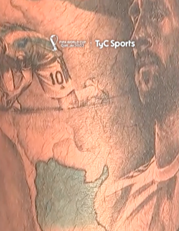 Aficionado muestra tatuajes en homenaje a Messi y Argentina