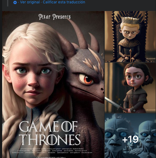 Así se verían personajes de Game of Thrones si fueran de Pixar