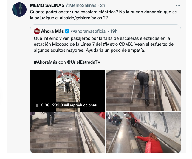 Memo Salinas criticizes deficiencies in the CDMX Metro... from his mansion